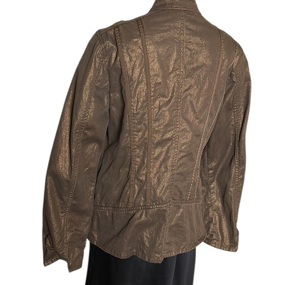 Coldwater Creek fitted,military,spring jacket,,shimmer,PTP 18.5” medium, EC - Picture 7 of 16